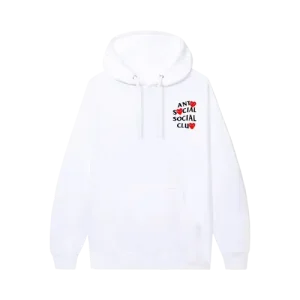 Sweat à capuche Anti Social Social Club x CDG (Blanc)